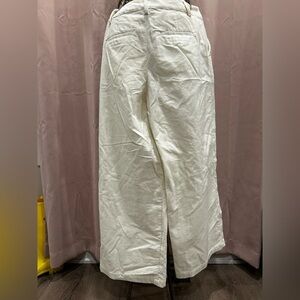 A New Day Corduroy Pants Misses 4 R Wide Leg Cream